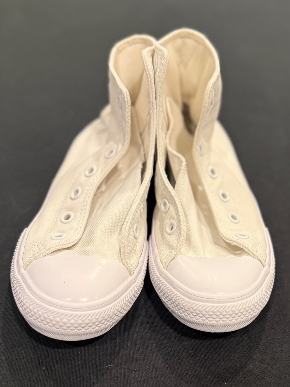 Kids white Converse All Star High Tops, size 3
